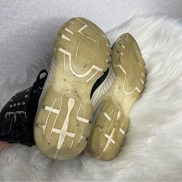 sam Edelman Pebble Leather Resnie High Top Combat Boots 7 - Picture 4 of 8